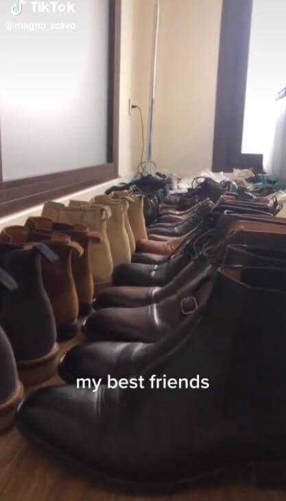 Magno Scavo's shoe collection.